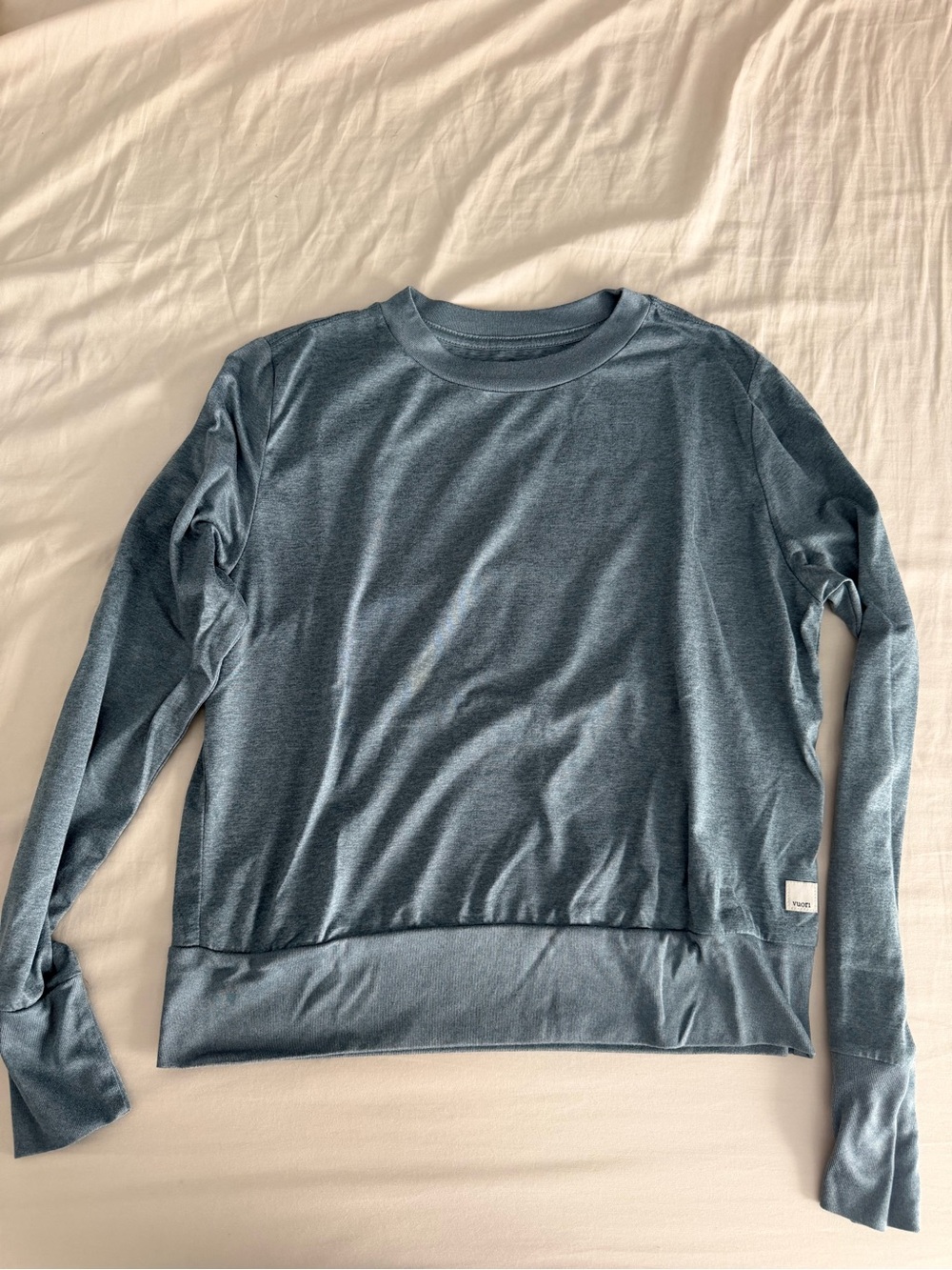 Vuori daydreamer blue crewneck top small